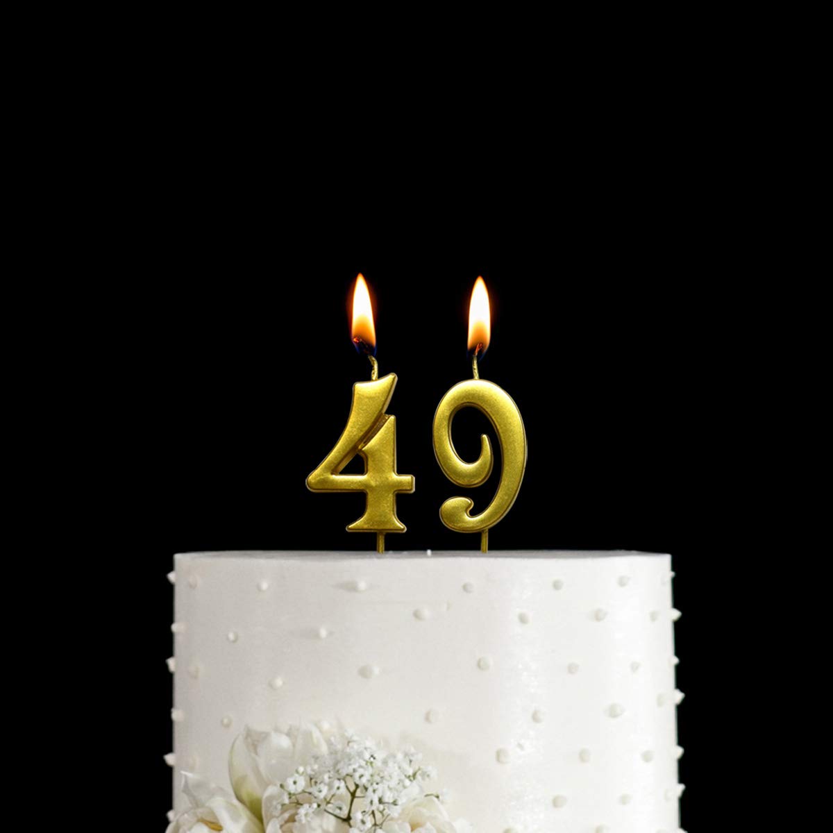 バースデーキャンドル Amazon.co.jp: MAGJUCHE ゴールド 49歳の誕生日 数字 キャンドル